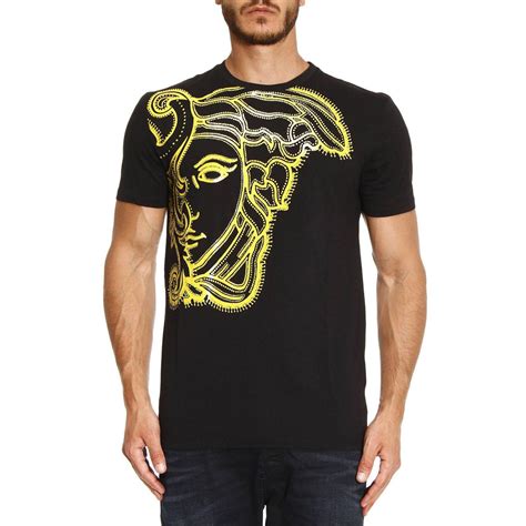 men's black versace t shirt|Versace collection men shirt sale.